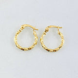 Hoop Earrings Kari 0.75gr / 1/2 in / Yellow Gold 18K