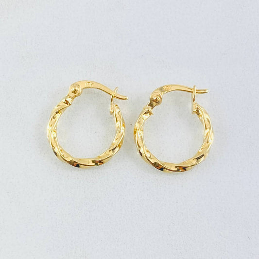 Candongas Kari 0.85gr / 1/2 in / Oro Amarillo 18K *