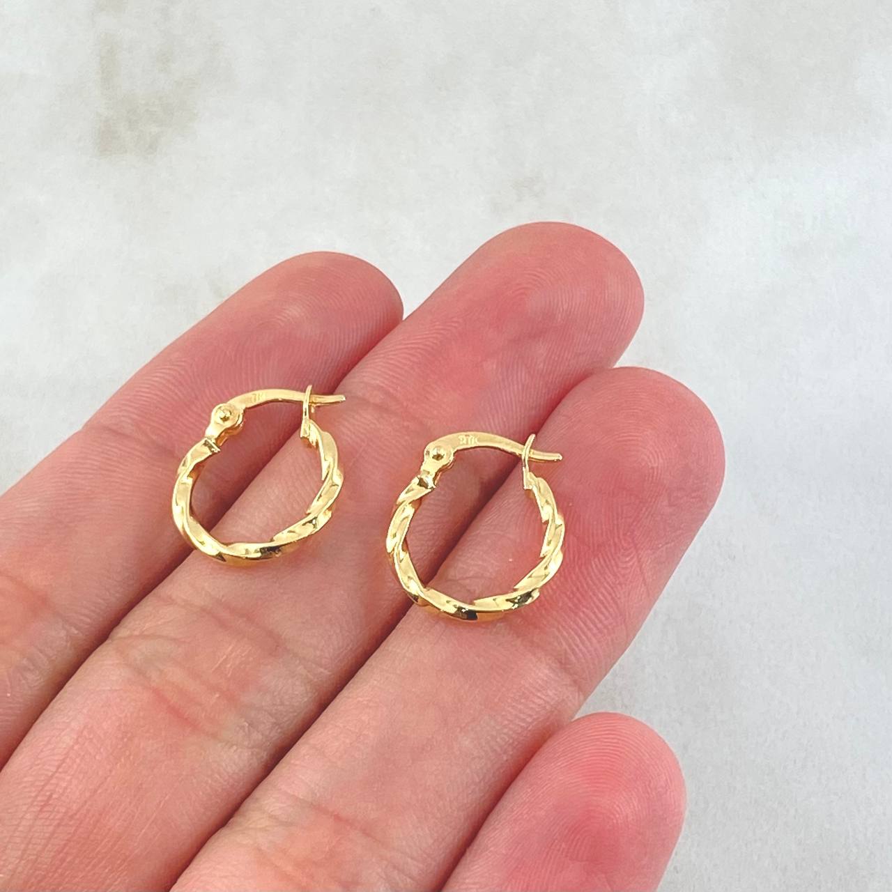 Candongas Kari 0.85gr / 1/2 in / Oro Amarillo 18K *