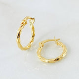 Hoop Earrings Kari 0.85gr / 1/2 in / Yellow Gold 18K
