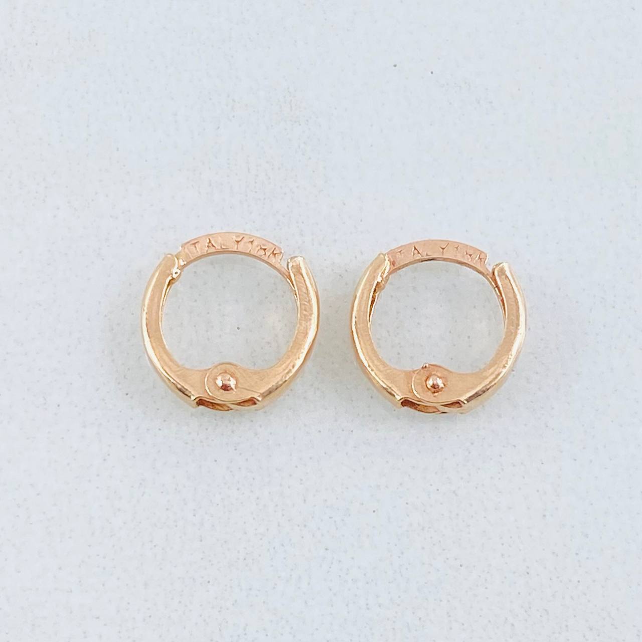 Candongas Kona 0.55gr / 1/4 in / Oro Rosa 18K
