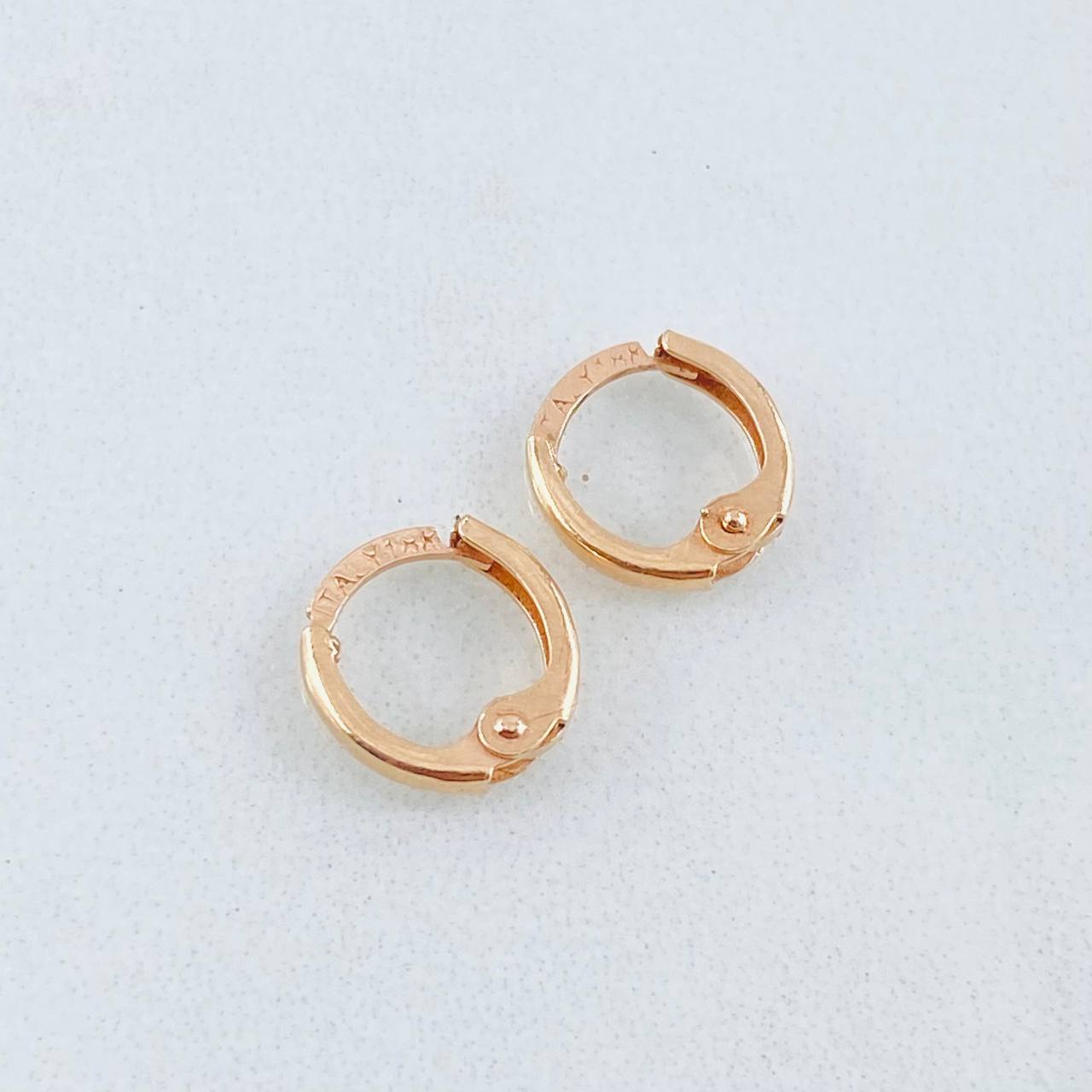 Candongas Kona 0.55gr / 1/4 in / Oro Rosa 18K