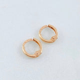Candongas Kona 0.55gr / 1/4 in / Oro Rosa 18K