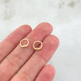 Candongas Kona 0.55gr / 1/4 in / Oro Rosa 18K