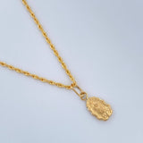 Set Cadena y Dije Lazo + Virgen Guadalupe 1.35gr / 19 3/4 in / Oro Amarillo 18K $