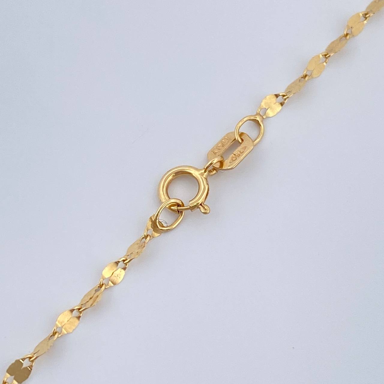 Set Cadena y Dije Flor Espejo + Oso Ts 1.4gr / 17 3/4 in / Oro Amarillo 18K $