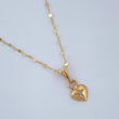 Set Cadena y Dije Flor Espejo + Corazon 0.8gr / 17 3/4 in / Oro Amarillo 18K $
