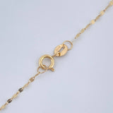 Set Cadena y Dije Flor Espejo + Cruz 0.6gr / 17 3/4 in / Oro Amarillo 18K $