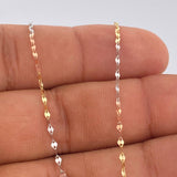 Set Cadena y Dije Flor Espejo + Virgen Milagrosa 1.3gr / 19 3/4 in / Tres Oros 18K $