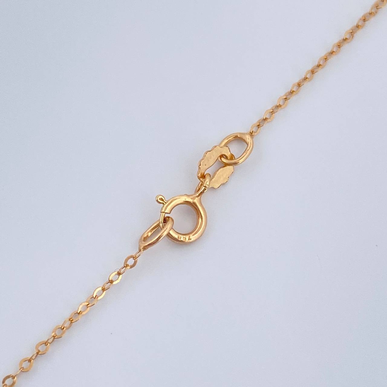 Set Cadena y Dije Aro Seguido + Ancla 1.15gr / 17 3/4 in / Oro Rosa 18K $