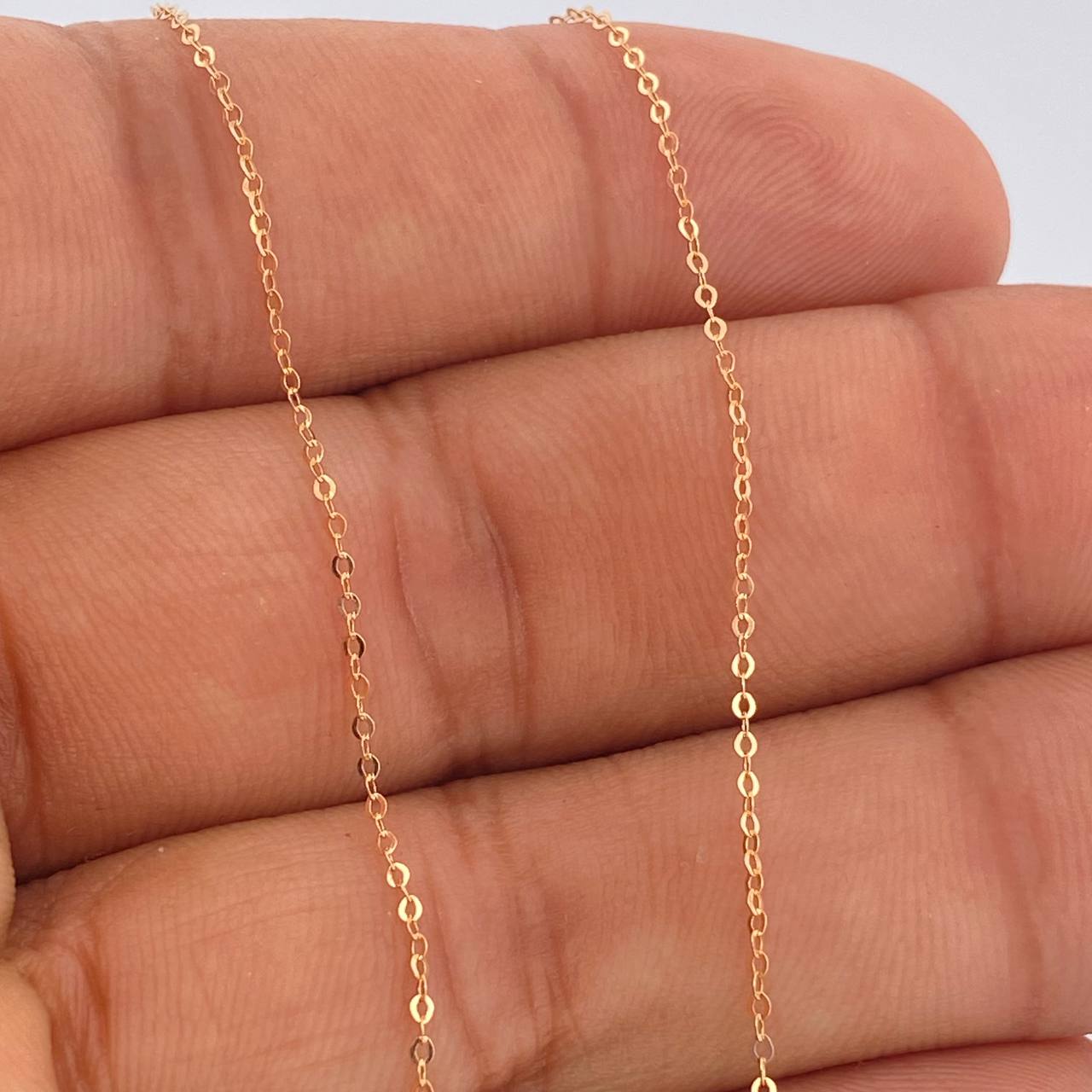 Set Cadena y Dije Aro Seguido + Ancla 1.15gr / 17 3/4 in / Oro Rosa 18K $