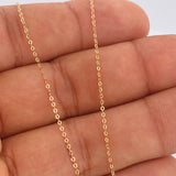 Set Cadena y Dije Aro Seguido + Cruz 1.35gr / 17 3/4 in / Oro Rosa 18K $