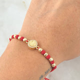 Red Bracelet Charm San Benito 2.5gr / 18K Gold
