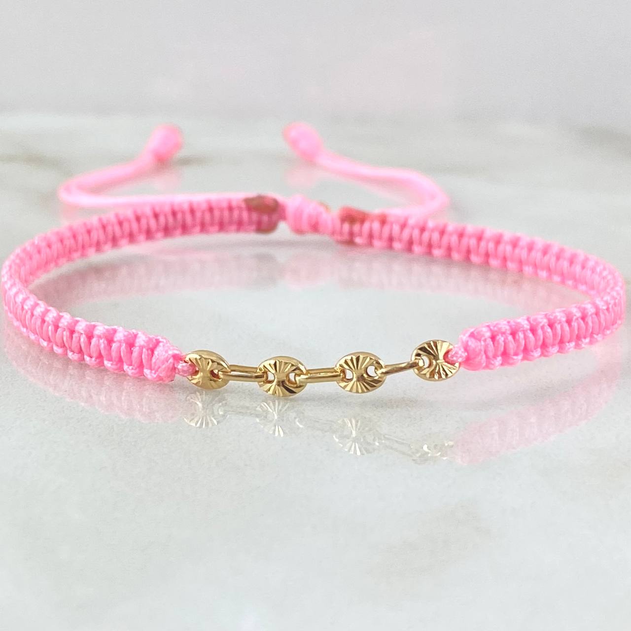 Pink Bracelet Charm GC 0.3gr / 18K Gold