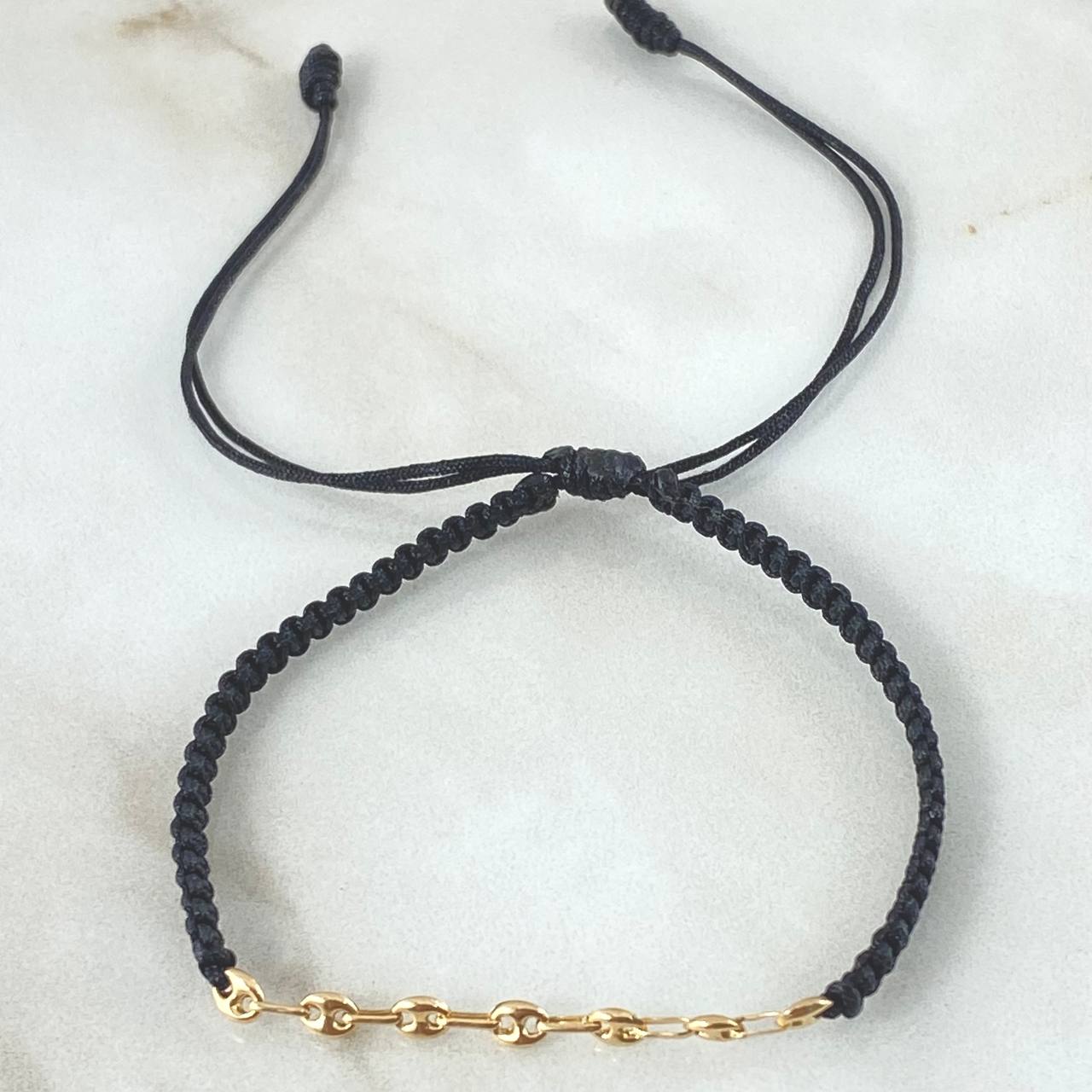 Black Bracelet Charm GC 0.5gr / 18K Gold