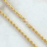 Rope Chain 7.8gr / 23.6in / +3 18K Gold