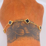 Bracelet Clover Classic Link 4.4gr / 8.3in / Nac.Esp. 18K Gold $
