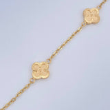 Clover Bracelet Continuous Hoop 3.4gr / 7.5in / 18K Gold $