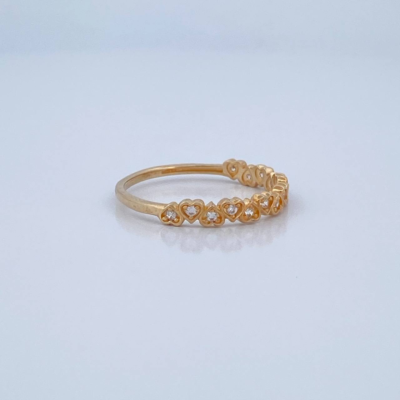 Interlaced Hearts Ring 1.75gr / Size 8 1/4 / 18K Gold &