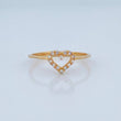Heart Silhouette Ring 1.35gr / Size 7 3/4 / 18K Gold &
