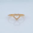Heart Silhouette Ring 1.15gr / Size 5 3/4 / 18K Gold &