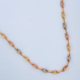 Cadena Rustica Piramide 12.35gr / 62cm / Oro 18K $