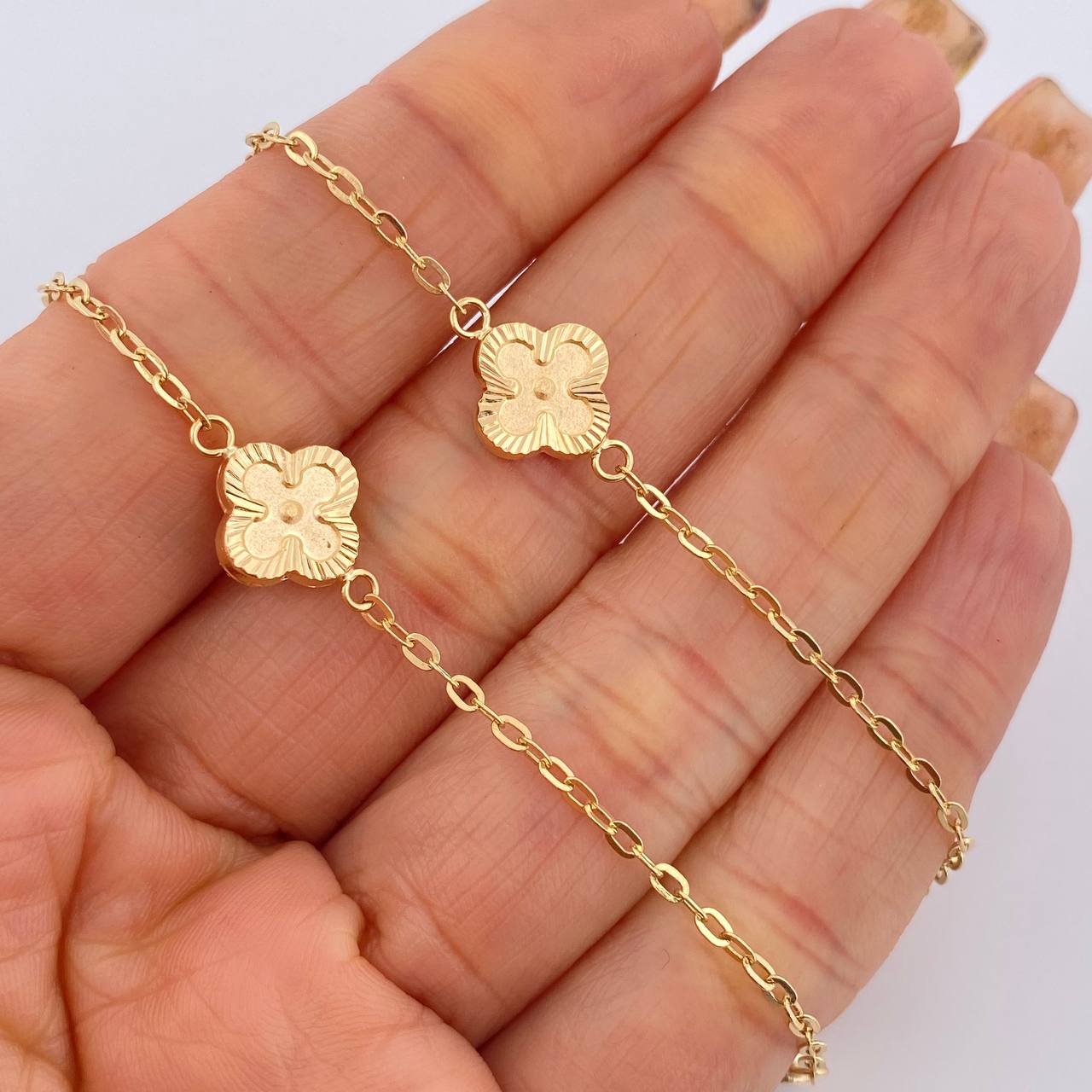 Cadena Aro Seguido Trebol 5.5gr / 18 in / Oro Amarillo 18K &