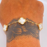 Bracelet Clover Classic Link 5.6gr / 7.9in / Nac.Esp. 18K Gold $