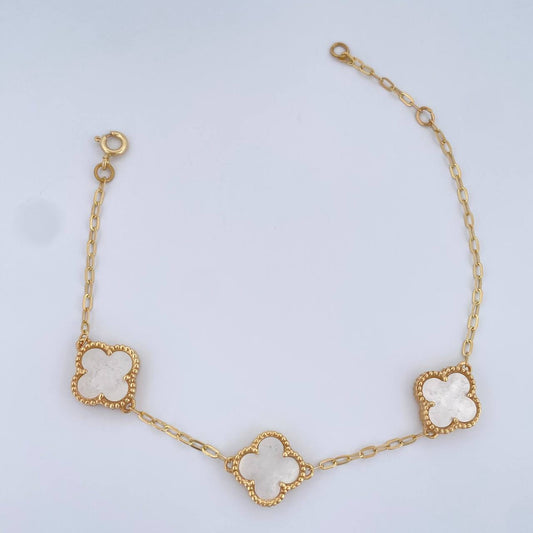 Bracelet Clover Classic Link 5.6gr / 7.9in / Nac.Esp. 18K Gold $