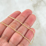 Flat Anchor Chain 1.8gr / 15.7in / +3 18K Gold