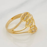 Anillo Hojas 2.4g / T5 3/4 Oro Amarillo 18K