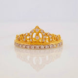 Anillo Tiara 2.1g / T6 1/2 Dos Oros Amarillo Blanco 18K