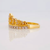 Anillo Tiara 2.1g / T6 1/2 Dos Oros Amarillo Blanco 18K