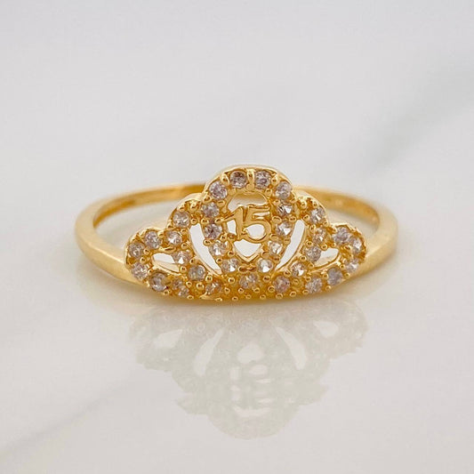 Crown Ring 15's 1.65g / T7 Yellow Gold 18K