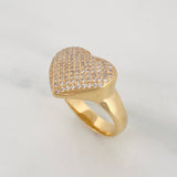 Anillo Corazon 5.8g / T7 Oro Amarillo 18K