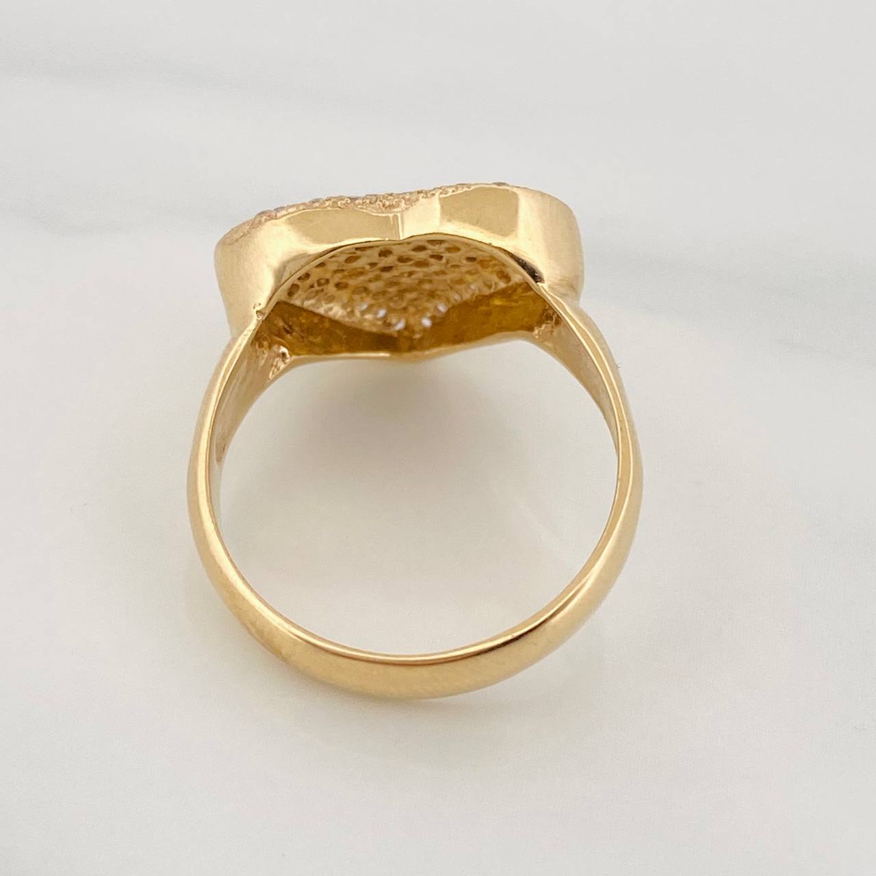 Anillo Corazon 5.8g / T7 Oro Amarillo 18K
