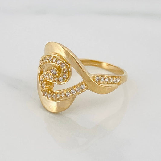 Anillo Olas Cruzadas 2.9g / T6 Oro Amarillo 18K