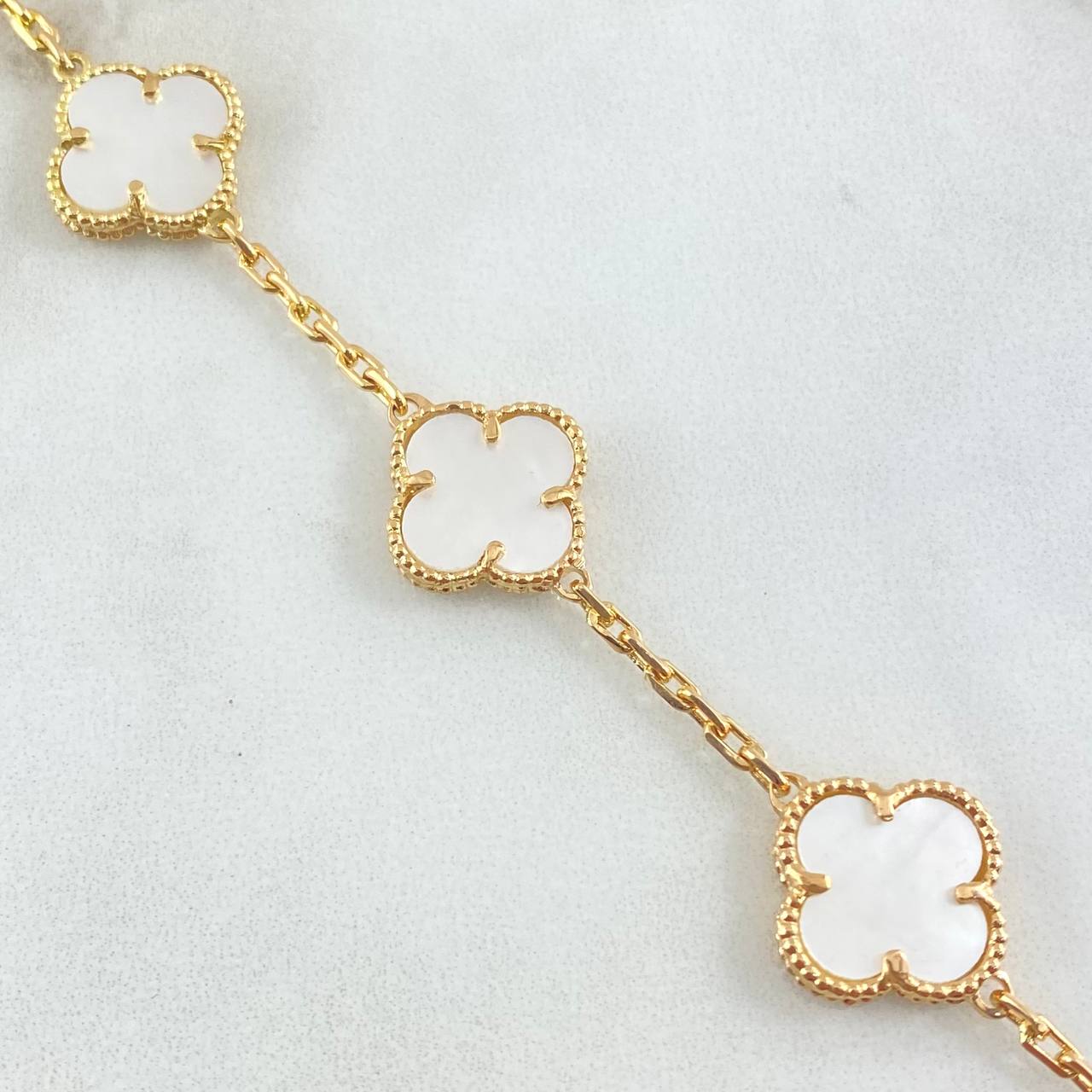 Bracelet Clover 11gr / 7.1in / Nac.Esp. 18K Gold