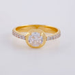 Oblique Smooth Halo Ring 3.5 g / T7 1/4 18K Yellow Gold