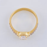 Oblique Smooth Halo Ring 3.5 g / T7 1/4 18K Yellow Gold