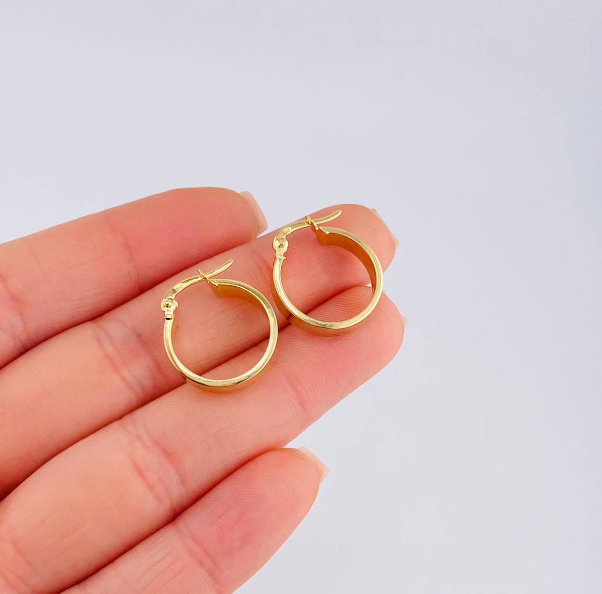 Candongas Fabi 1.75 g / 3/4 in Oro Amarillo 18K
