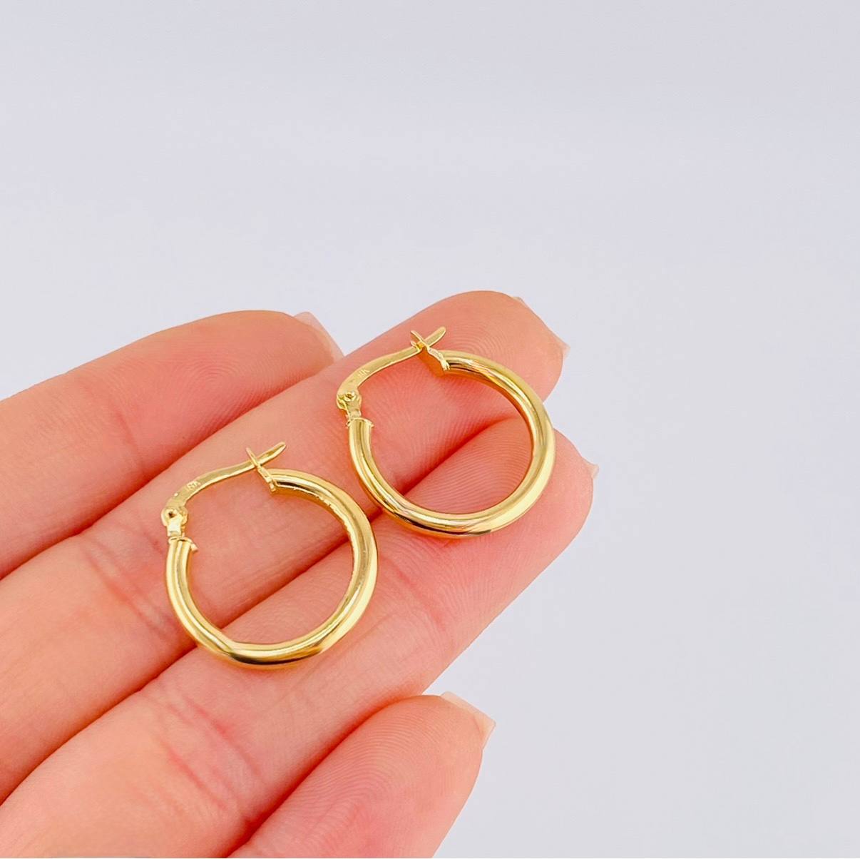Hoop Earrings Jass 1.85 g / 3/4 in Yellow Gold 18K
