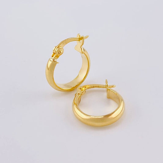 Hoop Earrings Gera 1.1 g / 1/2 in 18K Yellow Gold