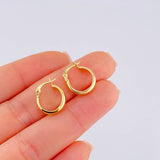Hoop Earrings Gera 1.1 g / 1/2 in 18K Yellow Gold