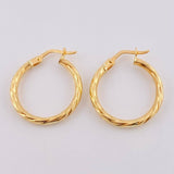 Candongas Entorchadas 1.6 g / 1/2 in Oro Amarillo 18K
