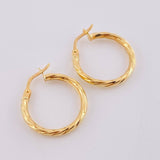Candongas Entorchadas 1.6 g / 1/2 in Oro Amarillo 18K