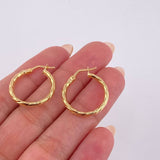 Candongas Entorchadas 1.6 g / 1/2 in Oro Amarillo 18K
