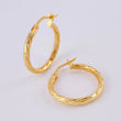 Candongas Entorchadas 1.6 g / 1/2 in Oro Amarillo 18K