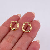 Candongas Demi 1 g / 1/2 in Oro Amarillo 18K