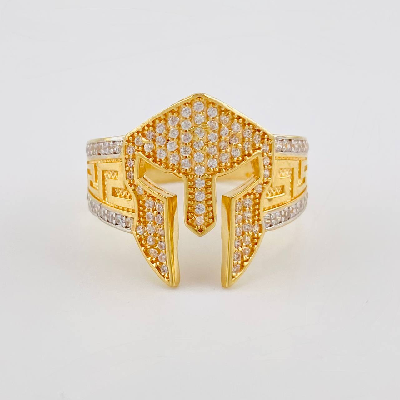 Anillo Gladiador 8.5 g / T11 Dos Oros Amarillo Blanco 18K